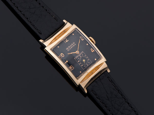 Gruen Curvex Constellation 14K Gold Watch