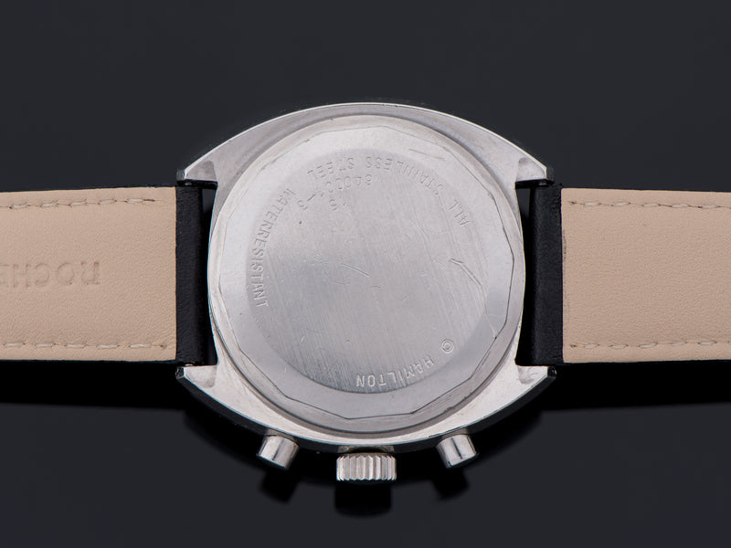 Hamilton Chronograph G Valjoux 7736 Triple Register Watch Case Back 