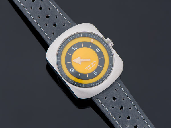 Longines Comet Mystery Dial Watch Yellow Dial