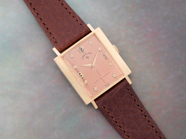 Lord Elgin 14K Rose Gold Square Wrist Watch Case. For Parts Only Elgin square wrist - Gem main image 2