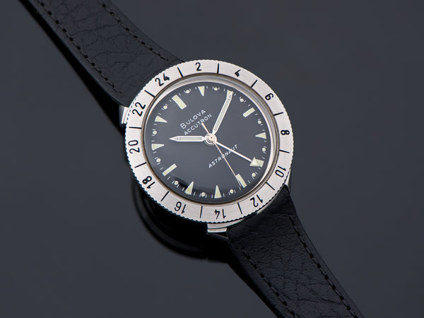 Bulova Accutron Astronaut Watch Original Black Dial Stainless Steel