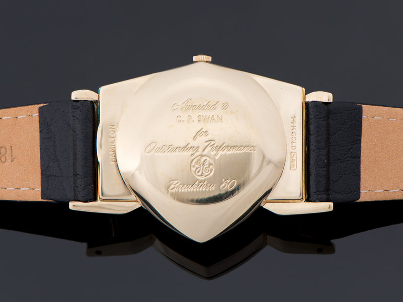 Hamilton Electric 14K Gold GE Pacer Breakthru '60 Watch (Ventura II) Case Back
