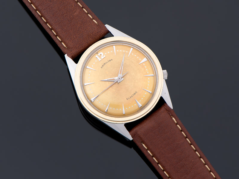 Hamilton Electric Converta II Watch 14K Gold Bezel