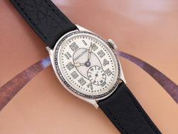 Hamilton Oval Engraved White Gold Filled Watch