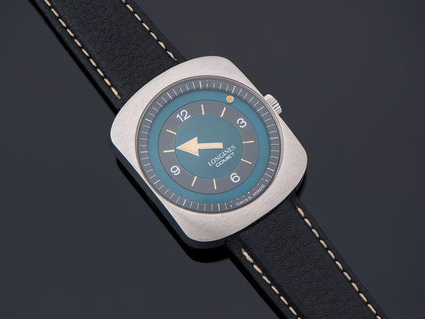 Longines Comet Mystery Dial Watch Blue Dial