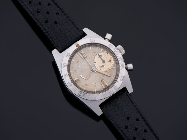 Aquastar Deepstar Duward Rally "Big Eye" Chronograph Dive Watch Valjoux 23