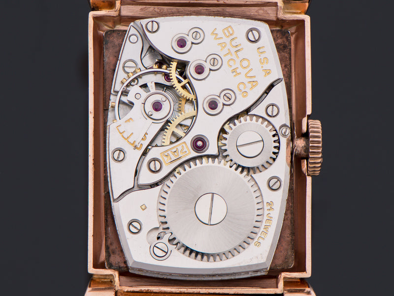 Bulova 14K Rose Gold Ambassador 7AK Watch Movement