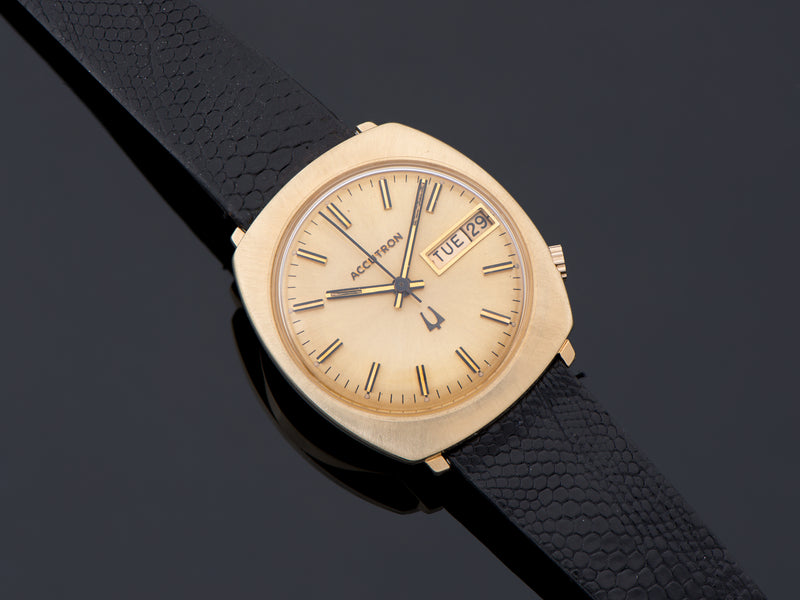Bulova Accutron 14K Gold 2182 Cushion Watch