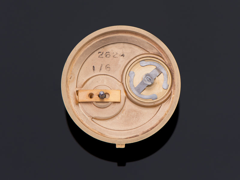 Bulova Accutron 14K Gold Spaceview "Floppy Football" Inner Watch Case Back