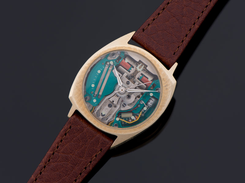 Bulova Accutron 14K Gold Spaceview "Floppy Football" Watch