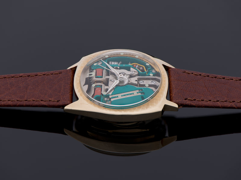 Bulova Accutron 14K Gold Spaceview "Floppy Football" Watch