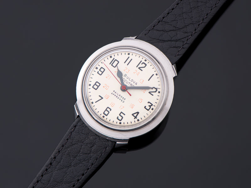 Bulova Accutron 214 Stainless Steel Watch Railroad Approved