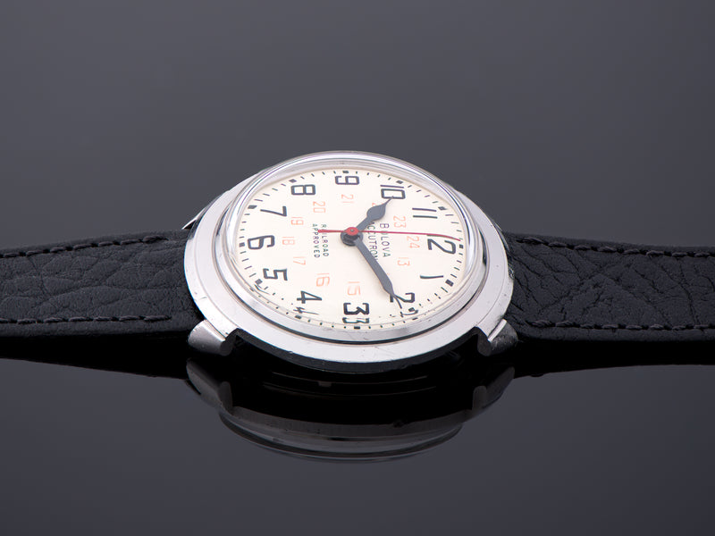 Bulova Accutron 214 Stainless Steel Watch Railroad Approved