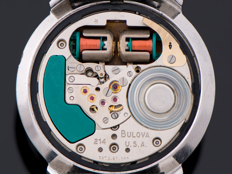 Bulova Accutron 214 Stainless Steel Watch Railroad Approved