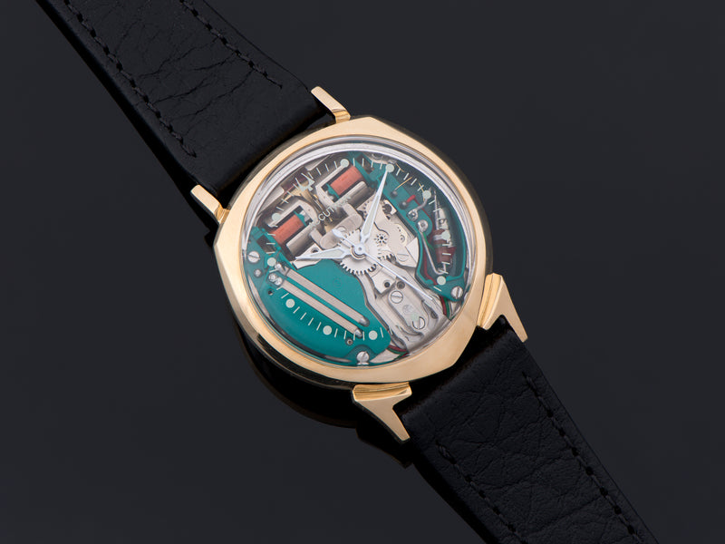 Bulova Accutron Alpha Spaceview 14K Yellow Gold Watch