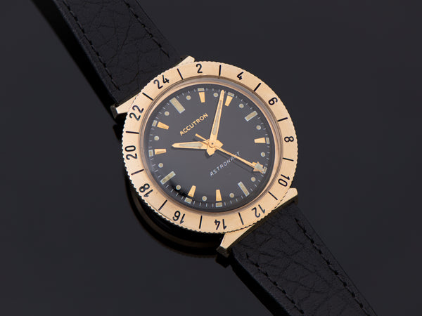 Bulova Accutron Astronaut Watch 14K Bezel