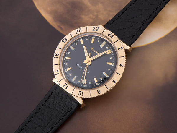 Bulova Accutron Astronaut Watch 14K Bezel