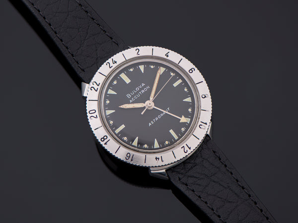 Bulova Accutron Astronaut Watch Original Black Dial Stainless Steel