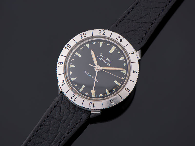 Bulova Accutron Astronaut Watch Original Black Dial Stainless Steel