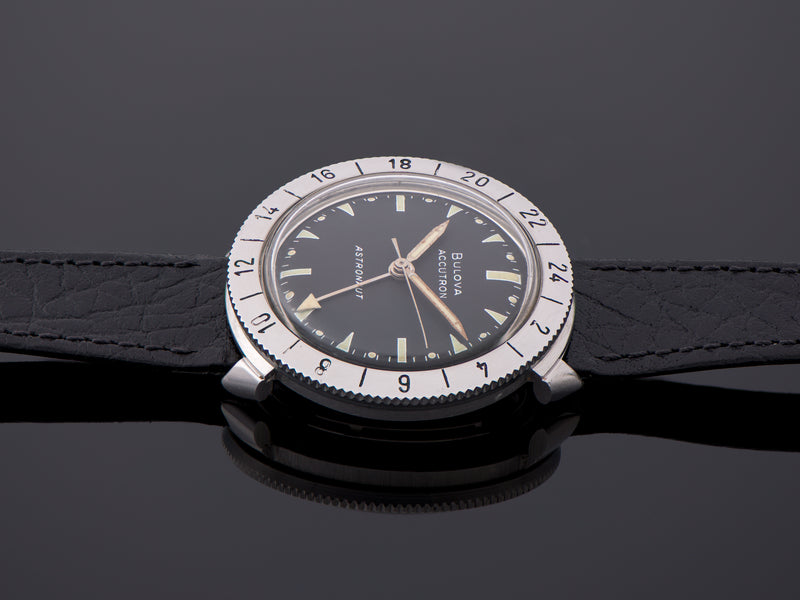 Bulova Accutron Astronaut Watch Original Black Dial Stainless Steel
