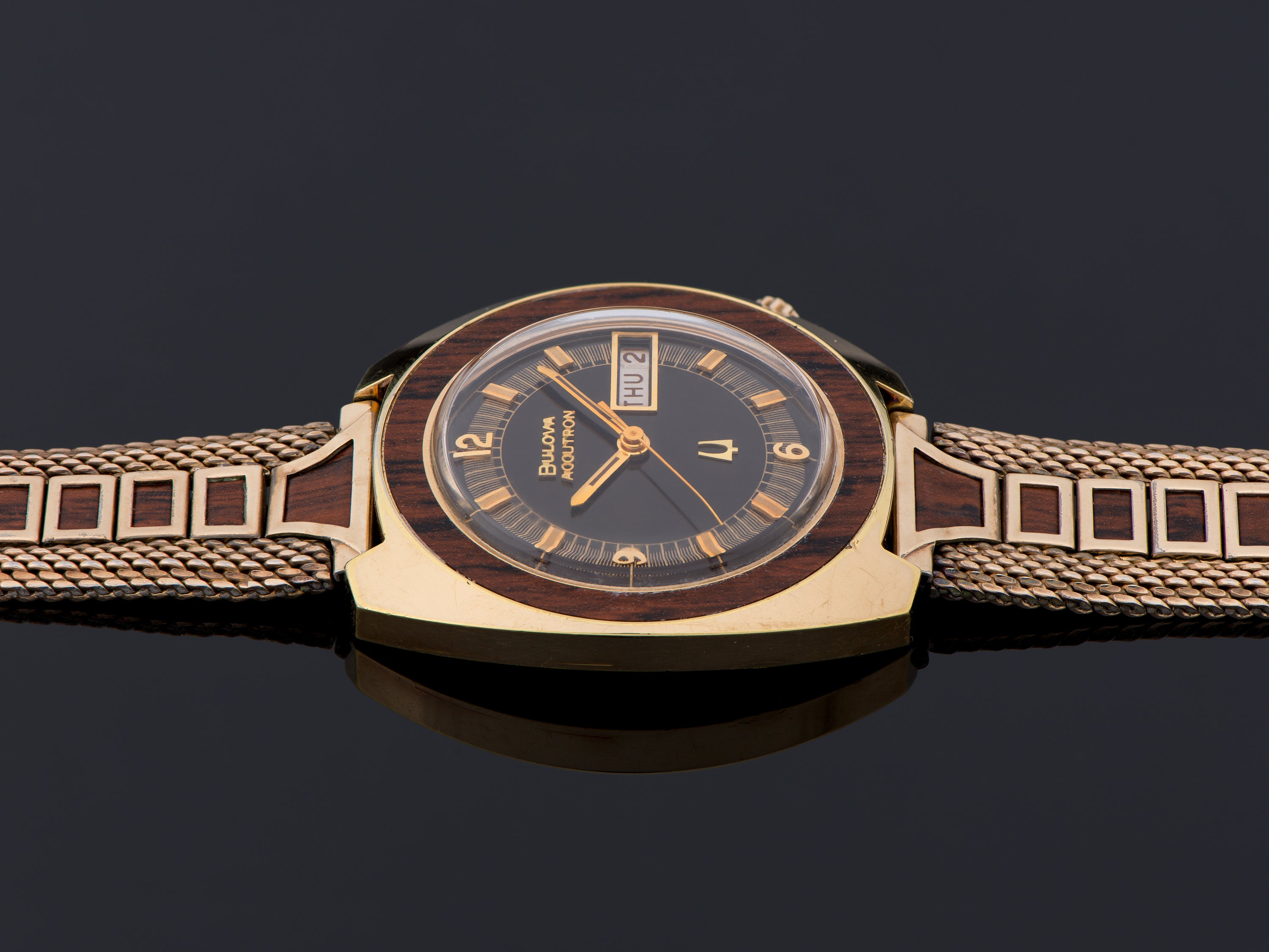 Boîtier/étui En Cuir Bordeaux Pour Montre Bulova Accutron - Vintage - Occasion