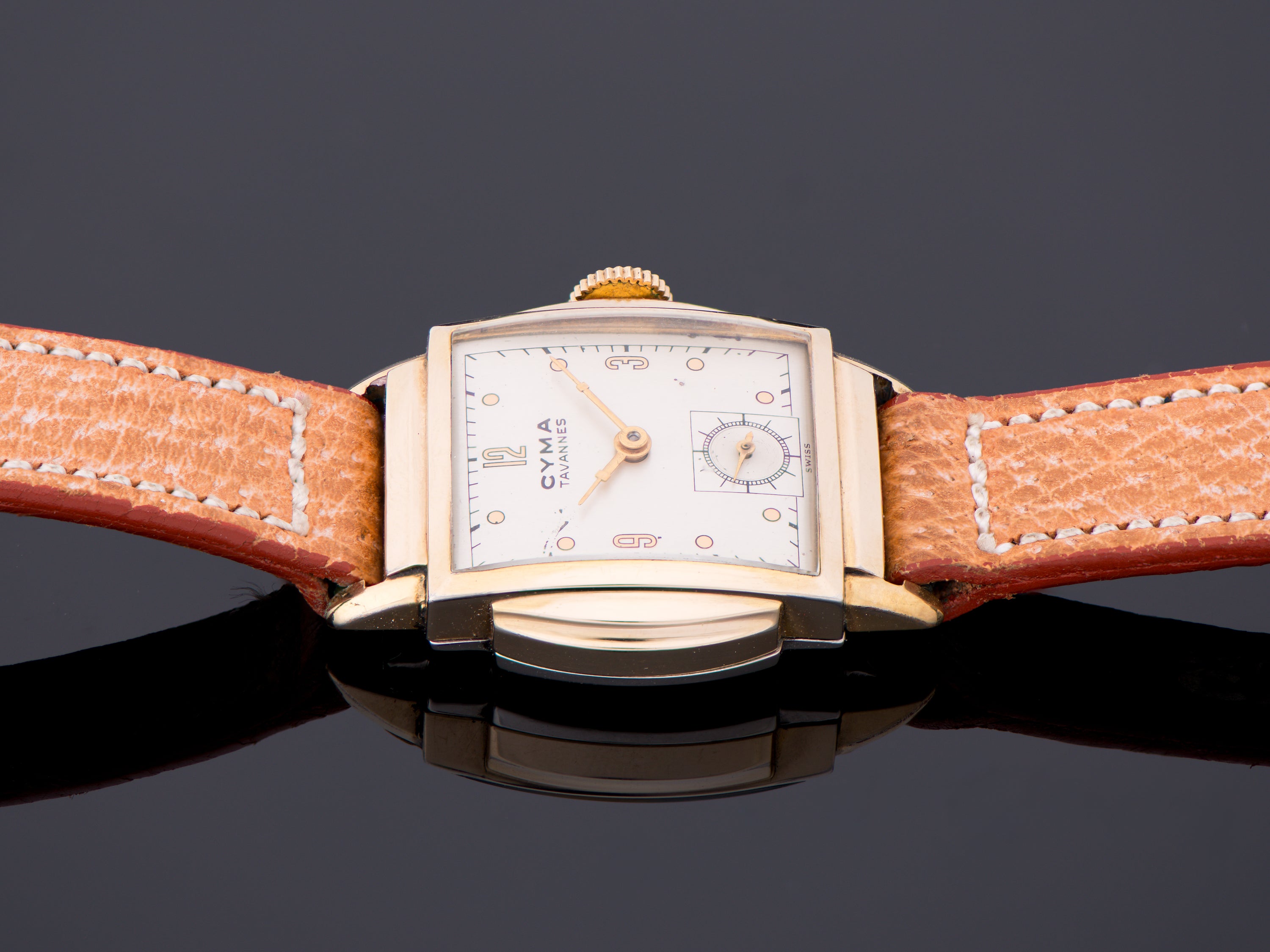 Cyma Art Deco Watch With Signed Strap & Hang Tag display picture 1