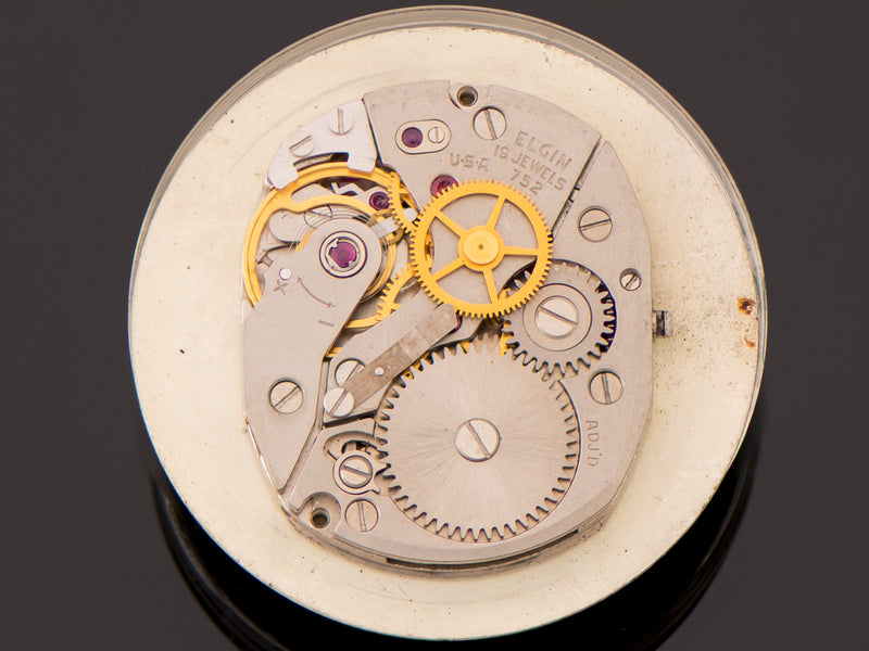 Elgin 10K Yellow Gold Polarus 752 Watch Movement
