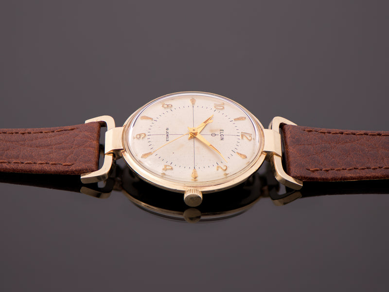 Elgin 10K Yellow Gold Polarus Watch Hinged Lug Drivers