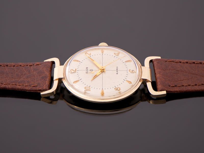 Elgin 10K Yellow Gold Polarus Watch Hinged Lug Drivers