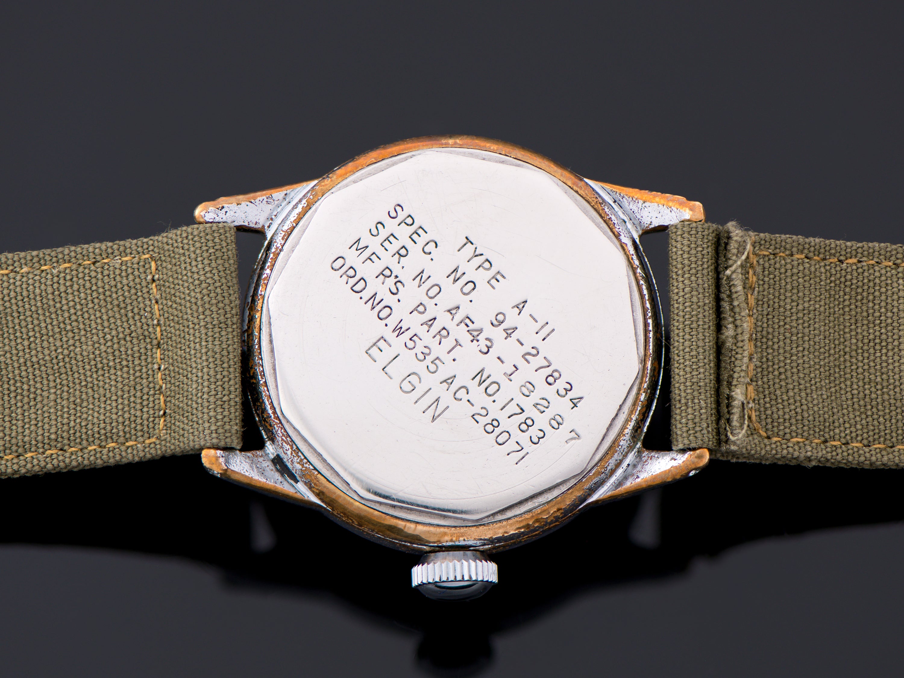 Elgin A-11 World War II Military Hacking Watch