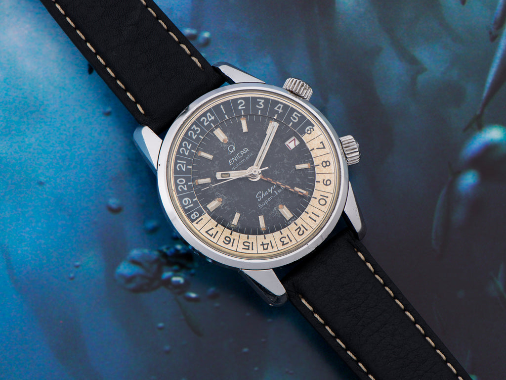 Enicar Sherpa Super Jet GMT Automatic Dive Watch - Main Image
