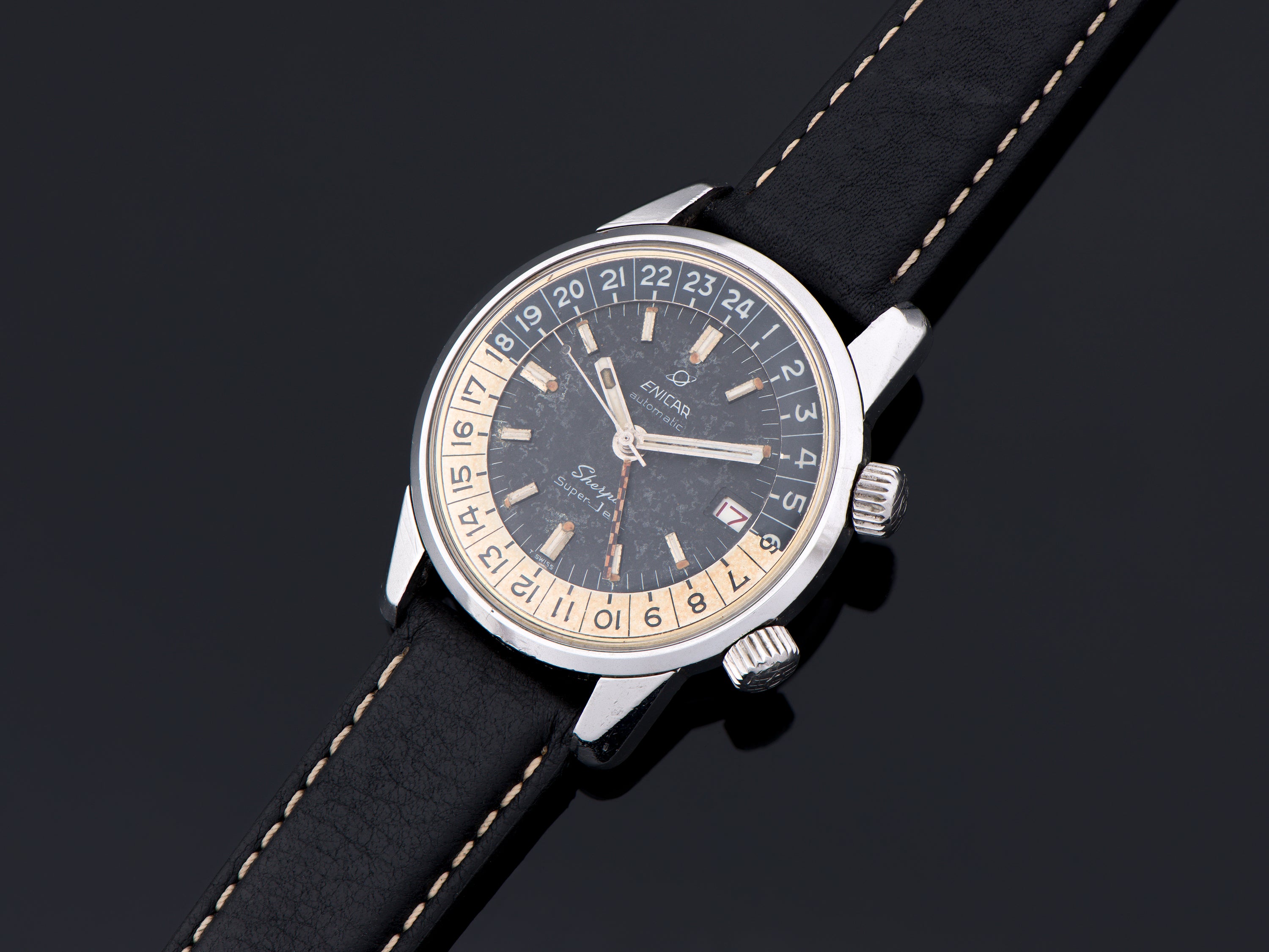 Enicar Sherpa Super Jet GMT Automatic Dive Watch