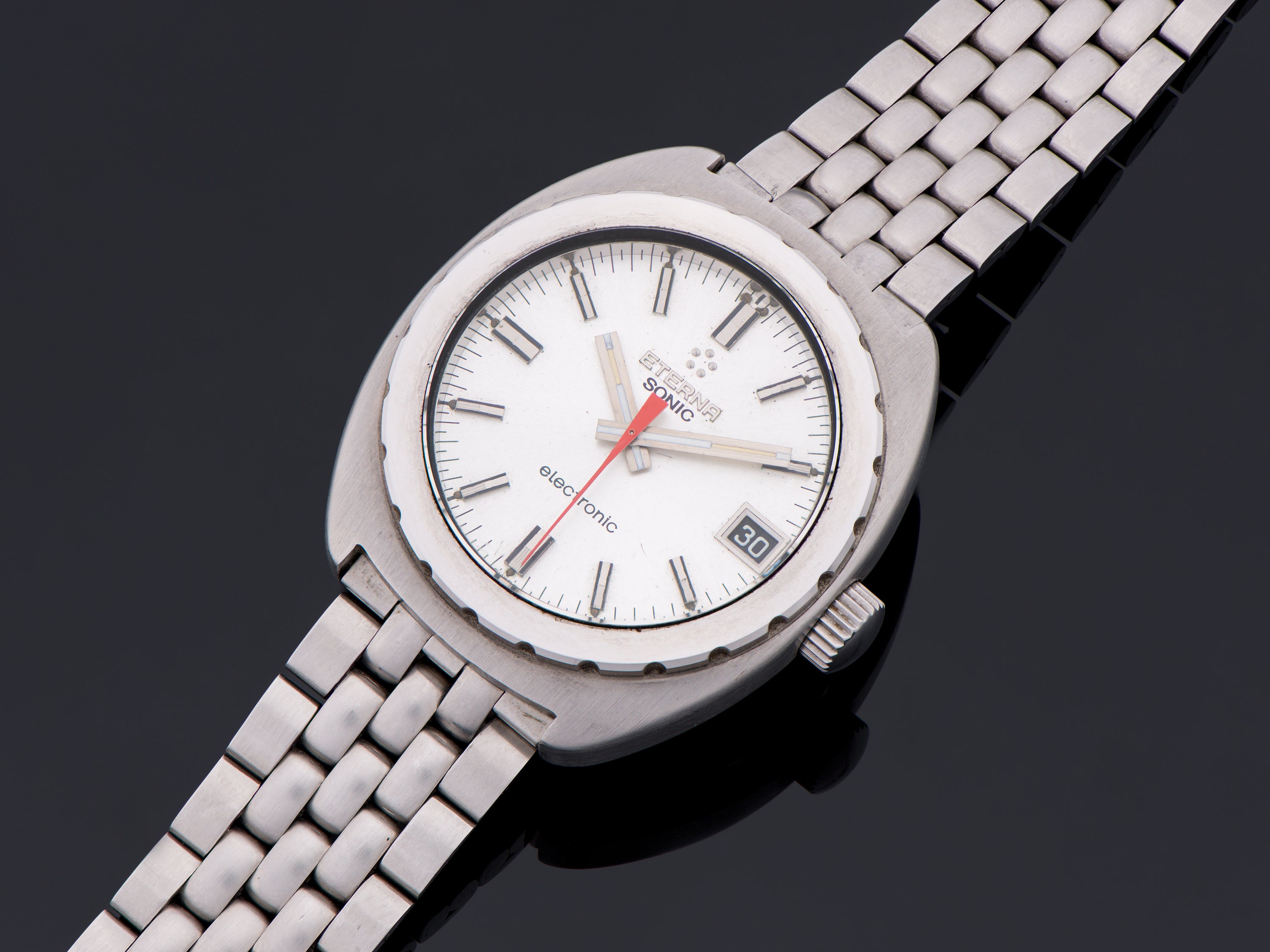 Eterna Sonic Tuning Fork Watch ESA 9162 with Box Bracelet