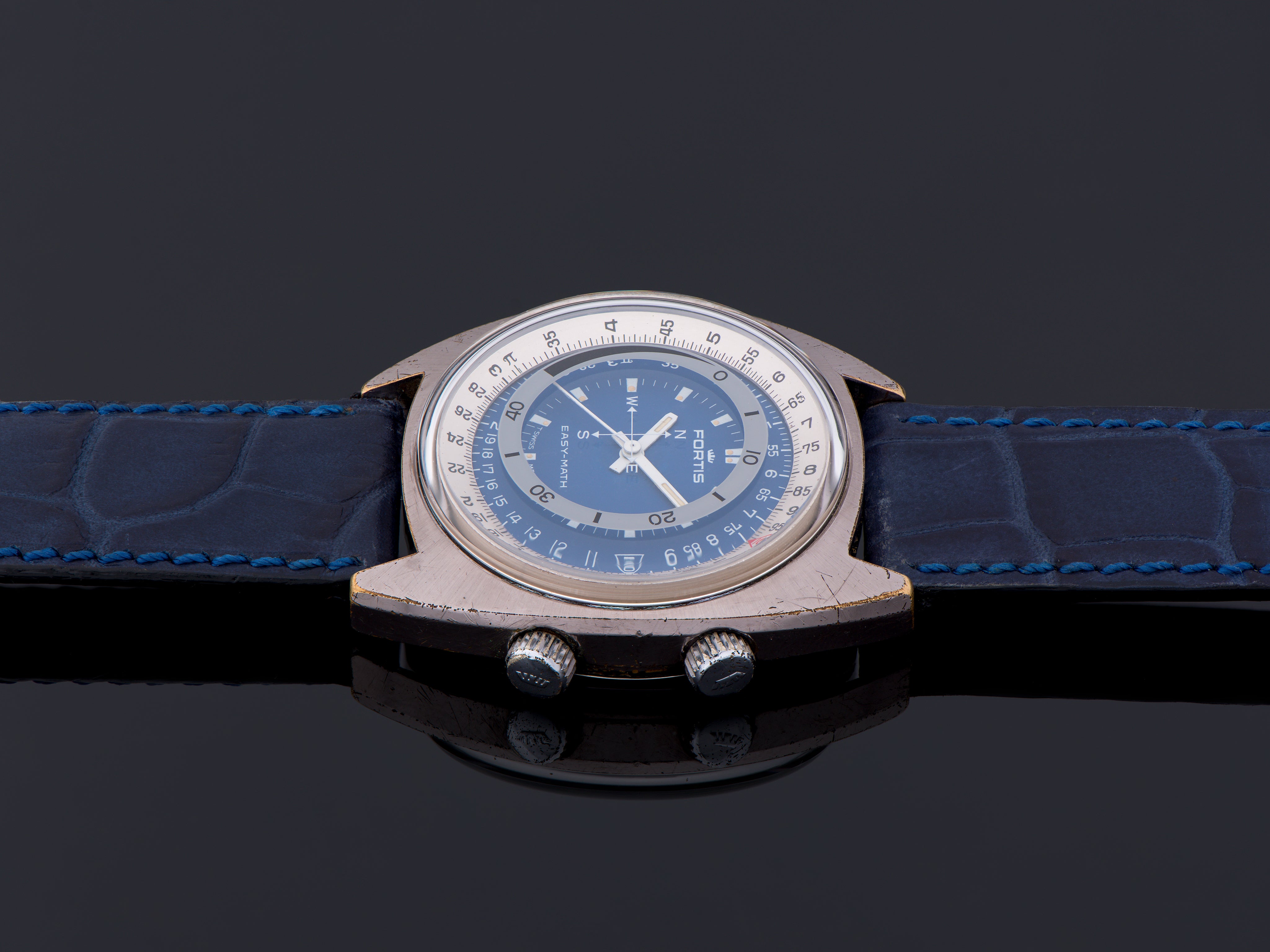 Fortis Easy Math Slide Rule Compass Watch