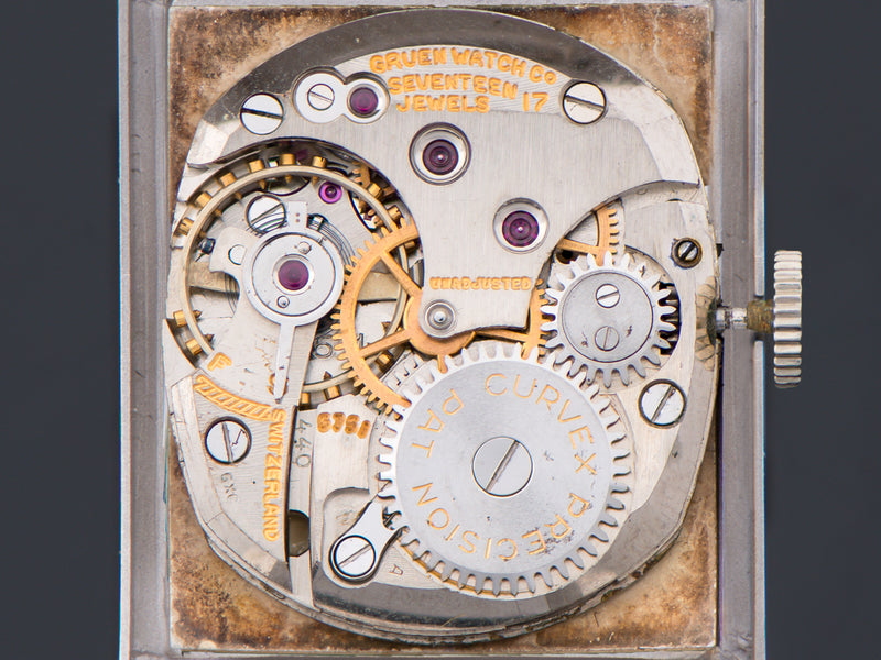 Gruen Curvex 14K White Gold 440 Watch Movement