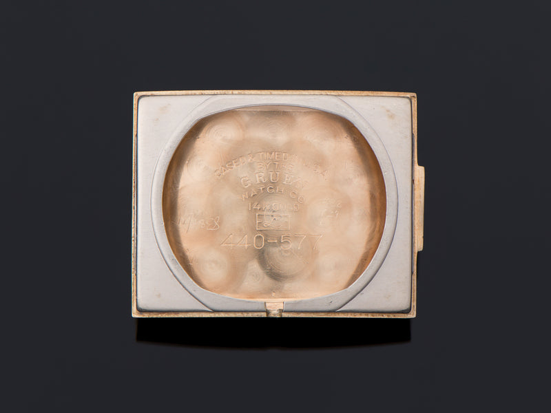 Gruen Curvex Constellation 14K Gold Inner Watch Case Back