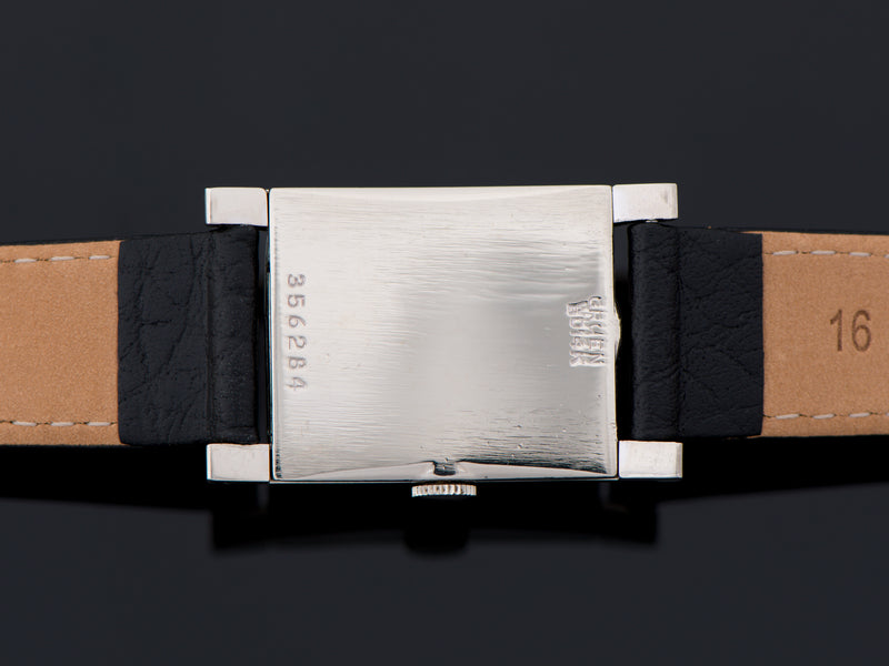 Gruen Curvex Executive 14K White Gold Diamond Dial Watch Case Back