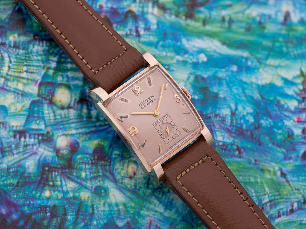 Gruen Curvex Prince 14K Rose Gold Watch - Main Image