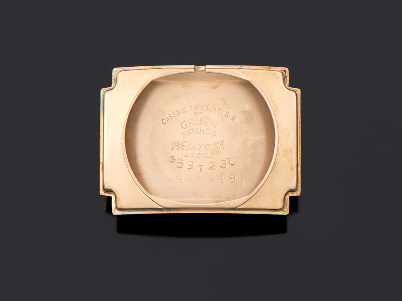 Gruen Curvex Sentry 14K Gold Inner Watch Case Back