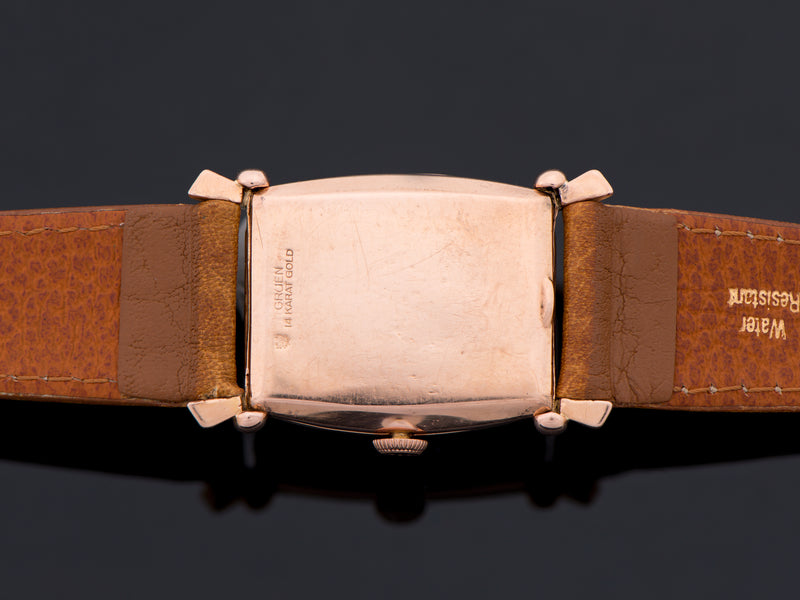 Gruen Veri-Thin Precision 14K Rose Gold Watch Case Back