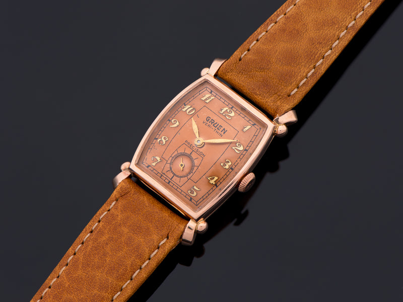 Gruen Veri-Thin Precision 14K Rose Gold Watch