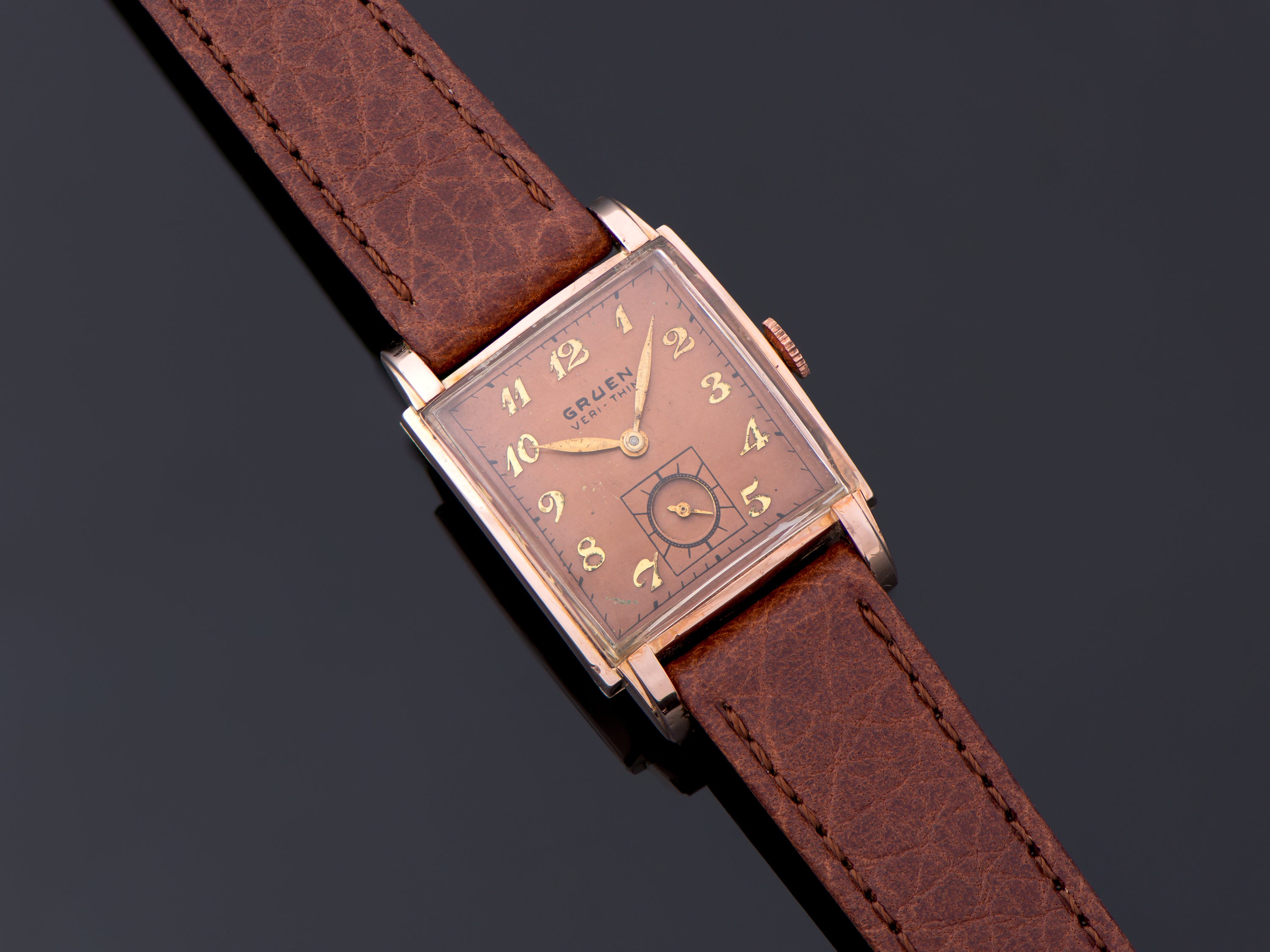 Gruen Veri-Thin Precision Rose Gold Filled Watch