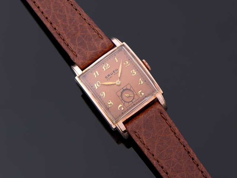 Gruen Veri-Thin Precision Rose Gold Filled Watch