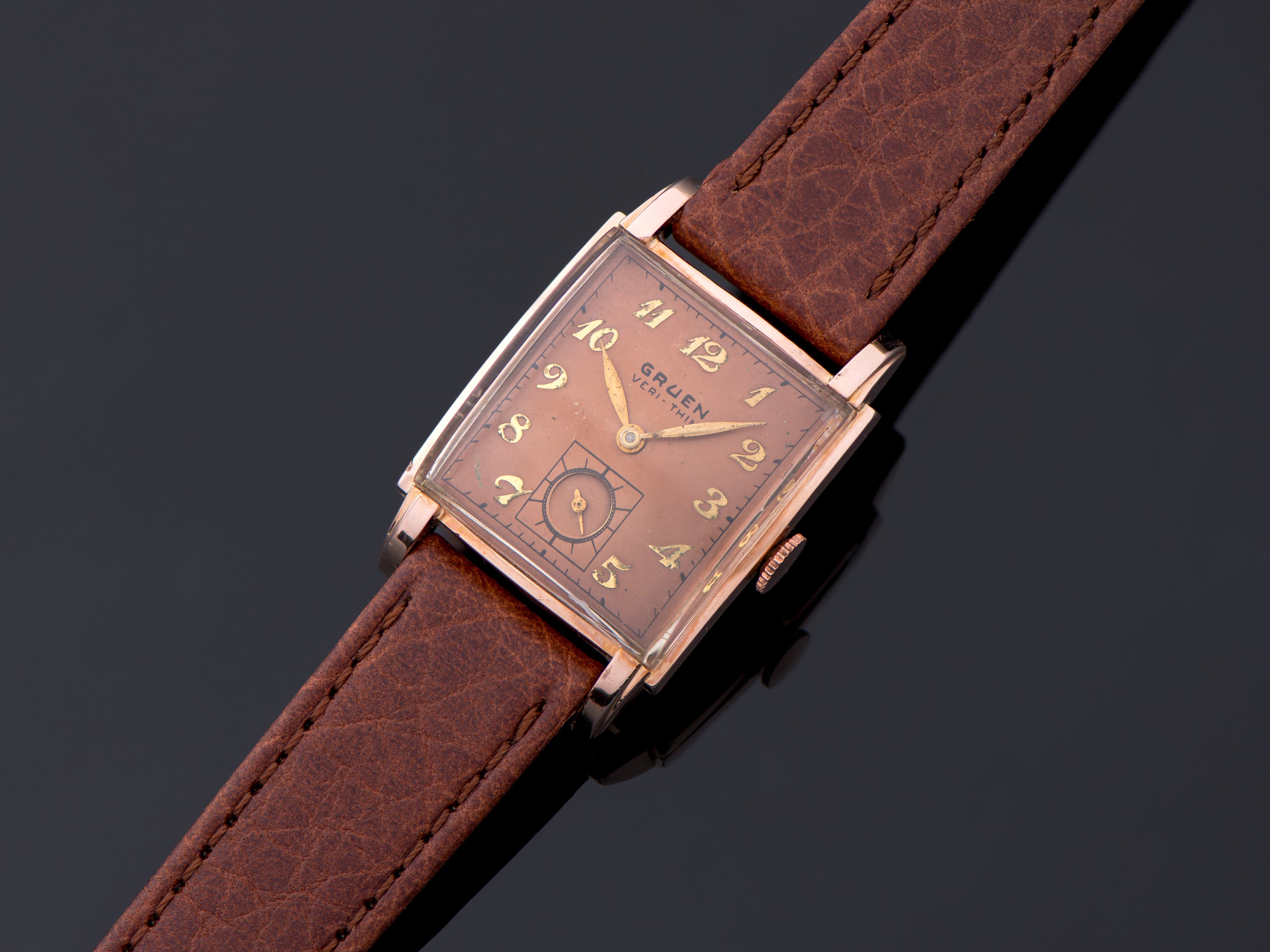 Gruen Veri-Thin Precision Rose Gold Filled Watch