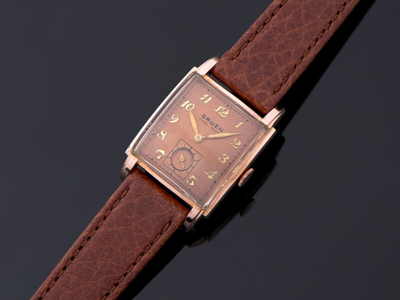 Gruen Veri-Thin Precision Rose Gold Filled Watch