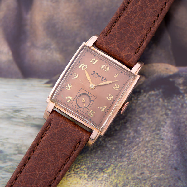 Gruen Veri-Thin Precision Rose Gold Filled Watch