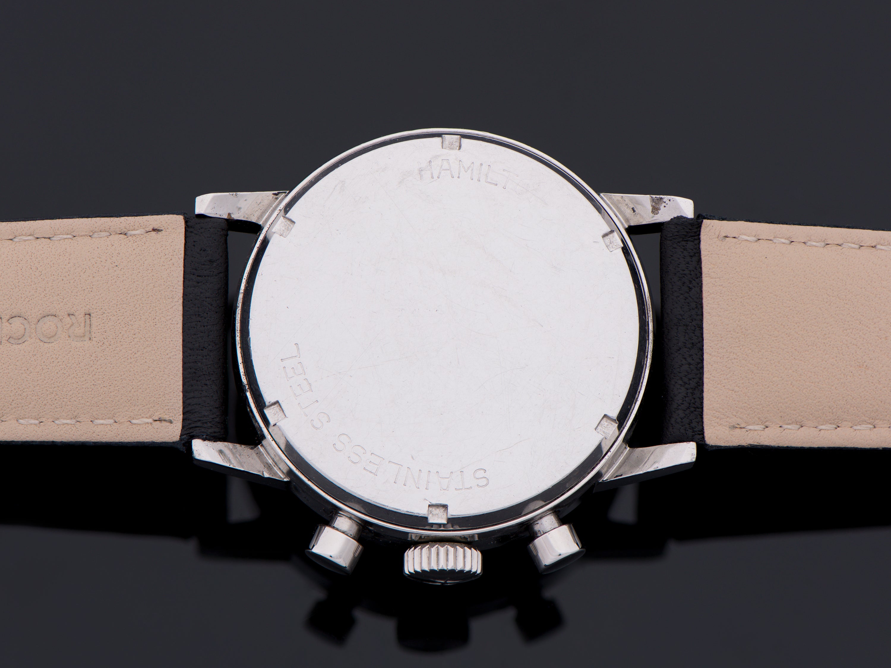 Hamilton 5001 Chronograph Reverse Panda Valjoux 7736 Triple Register W