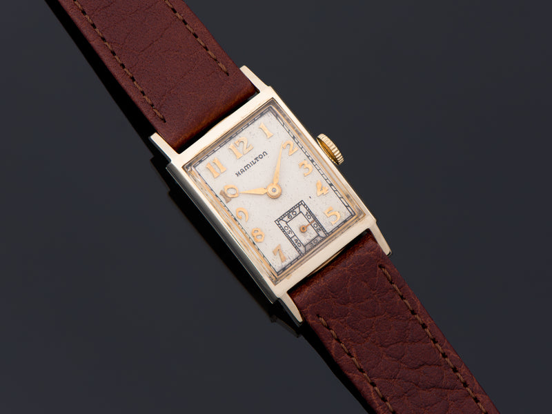 Hamilton Brock 14K Solid Gold Watch