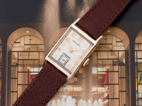 Hamilton Brock 14K Solid Gold Watch