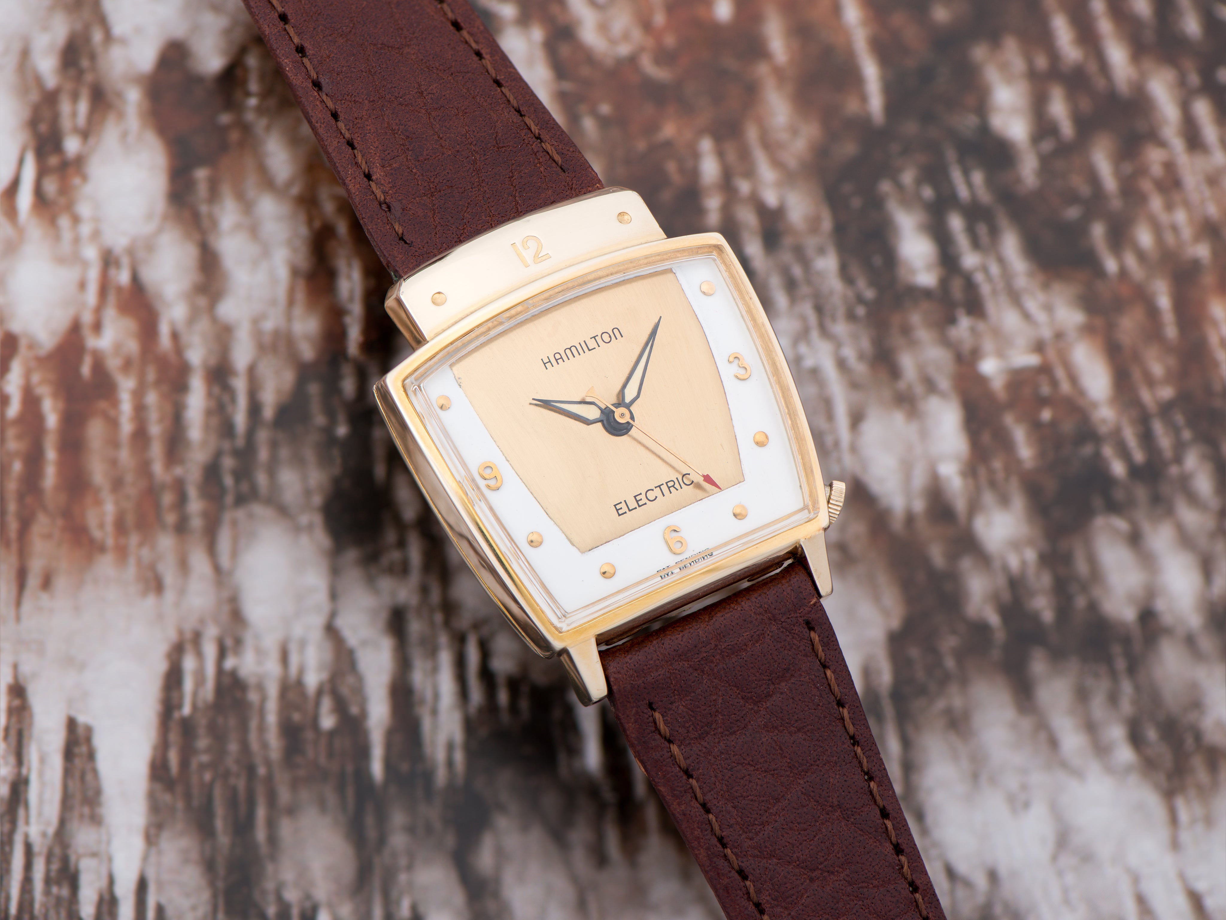 50's〜60's Hamilton 腕時計 USA1950年代ヴィンテージHAMILTONハミルトンラウンド型10KGF金張り手